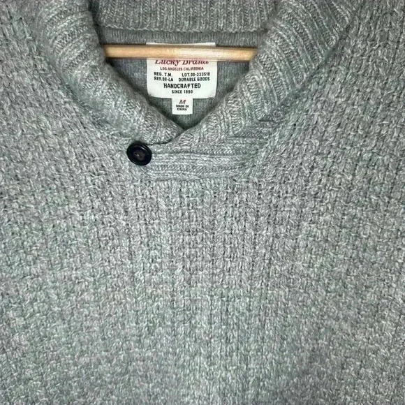 Ladies Lucky Brand Wool Blend Gray Knit Pullover Sweater size Medium - Picture 2 of 8